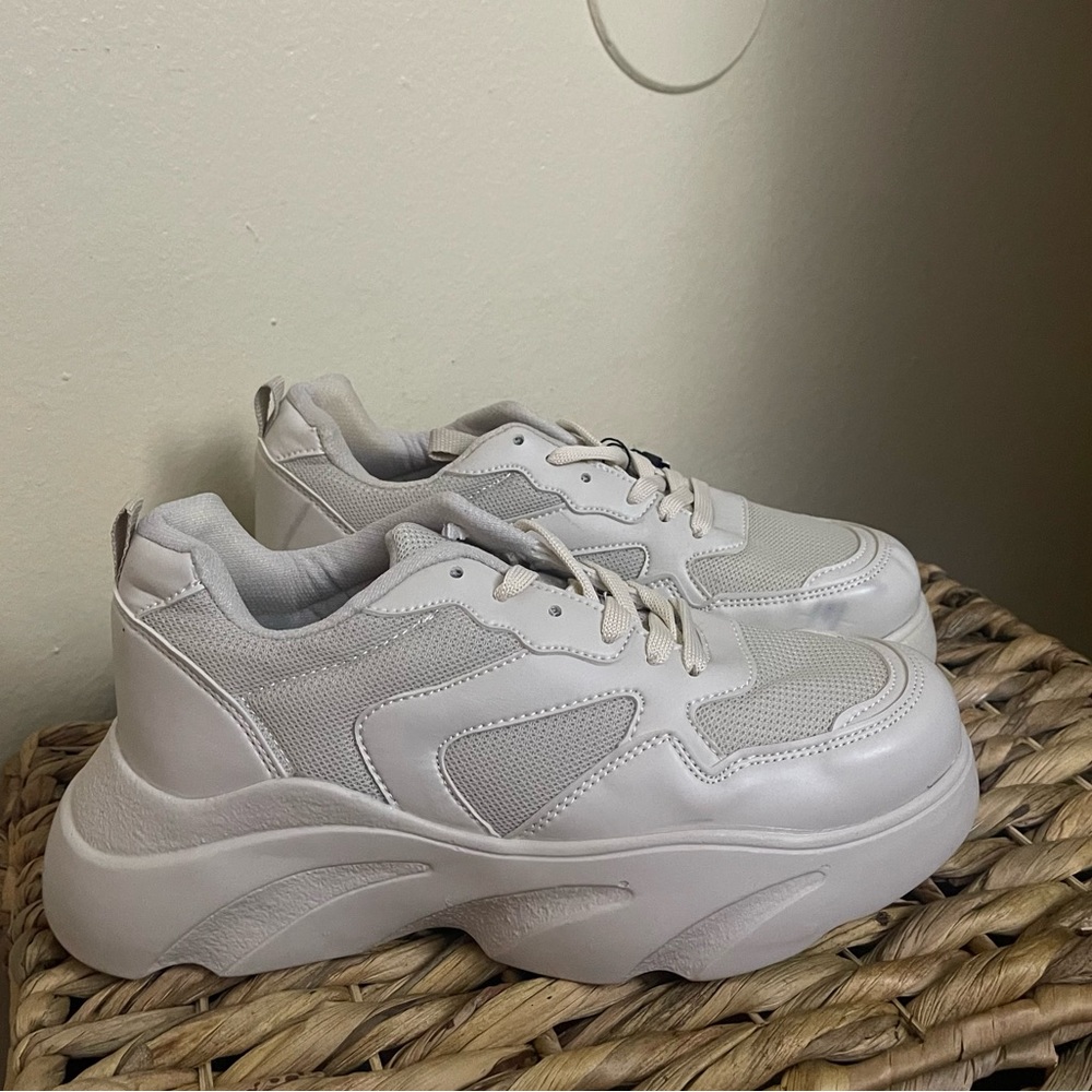 Nasty gal chunky grey mesh sneakers